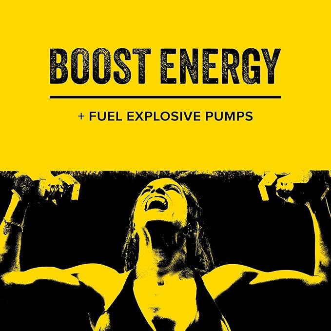 BEYOND RAW LIT PreWorkout Powder Supplement for Men and Women, Energy, Focus, Endurance, Pumps, Nitric Oxide Boost, 250mg Caffeine, Creatine, Beta Alanine, Blue Raspberry 30 Servings
