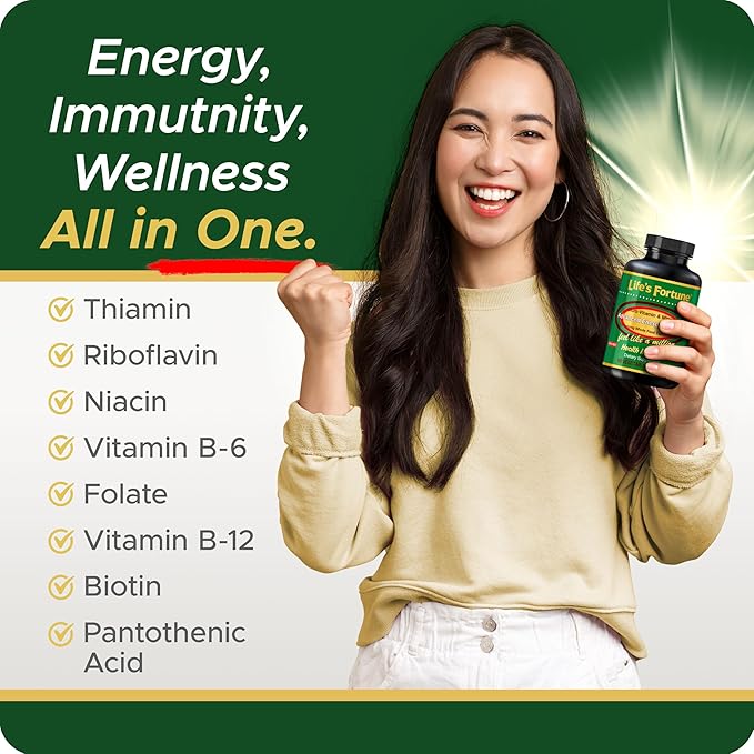 Life's Fortune Multivitamin & Mineral 60 Tablets, All Natural Energy Source Supplying Whole Food Concentrates, Antioxidants, Amino Acids, Enzymes, Trace Minerals & More
