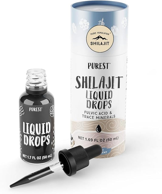 Pure Himalayan Shilajit ® Liquid Drops - The Purest Form of Shilajit, 99.9% Absorption for Immune Support, Energy Boost, Anti-Aging - Natural Trace Minerals & Fulvic Acid (50ml)