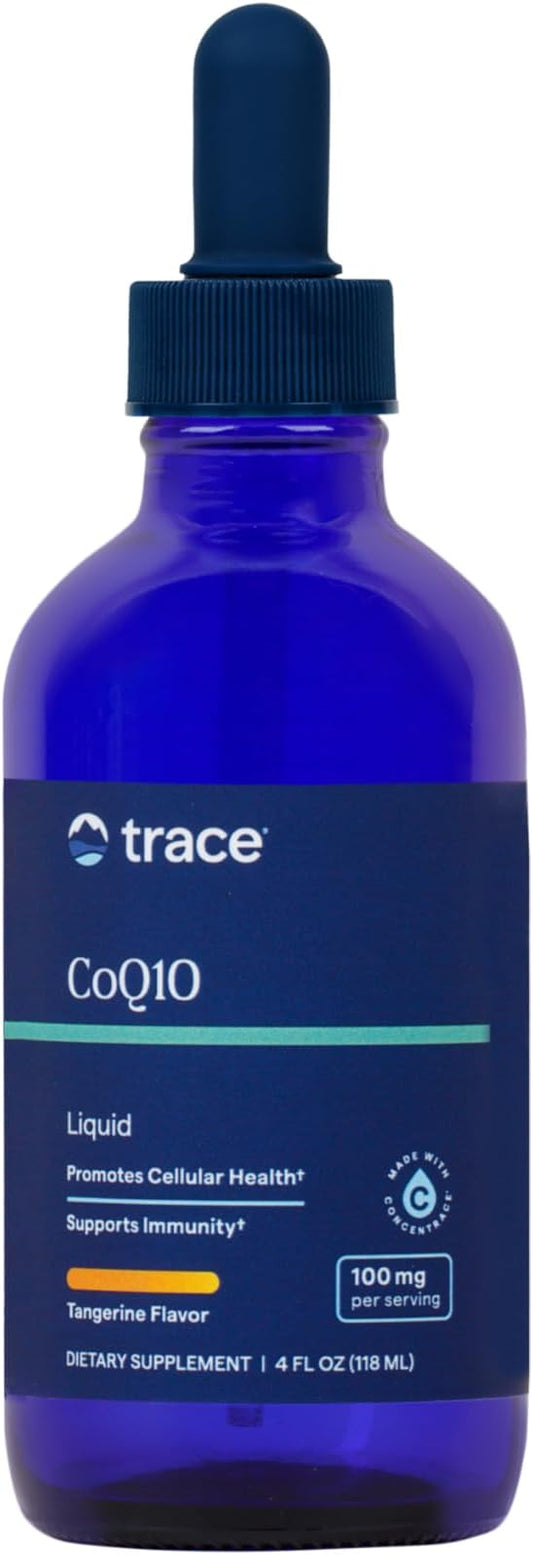Trace Minerals Liquid CoQ10 100 mg - Liquid Supplement to Support Cellular Health & Immune System Function - Cell Energy Supplement with Coenzyme Q10 & Ionic Trace Minerals - 4 fl oz (24 Servings)